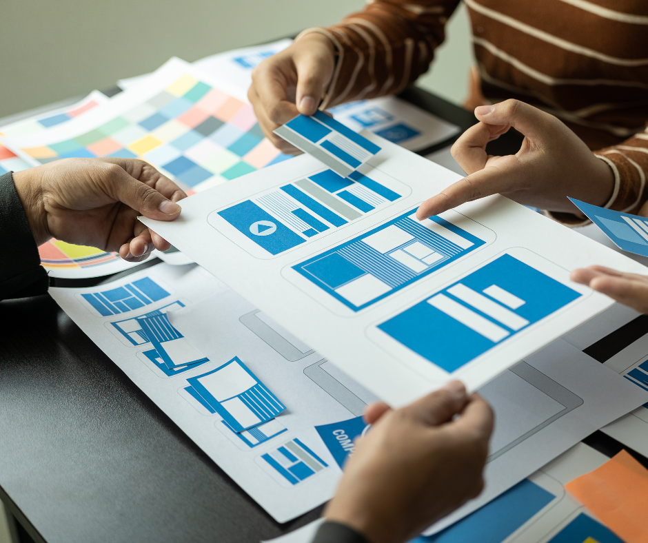 Team working on UX design for a product 